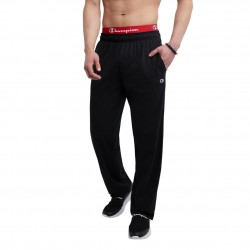 Men's lightweight open-bottom casual knit pants (regular/plus sizes)