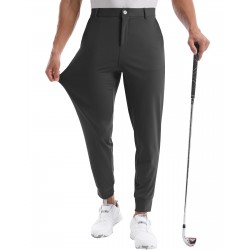 Athletic joggers with zipper pockets lightweight golf relaxed tapered work travel pants