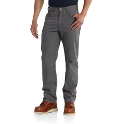 Rugged flex loose canvas 5-pocket work pants