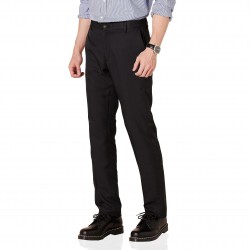 Slim-fit flat front dress pants