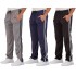 3-pack men's mesh athletic gym casual open-bottom sweatpants with pockets (plus sizes available)