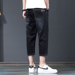 Jeans men's 2025 new spring/fall teen slim skinny stretch straight-leg 7-inch pants