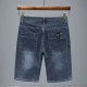 2025 new summer thin denim shorts men's 5-inch loose straight-leg casual stretch horse-riding 2025 new summer thin denim shorts men's 5-inch loose straight-leg casual stretch horse-riding