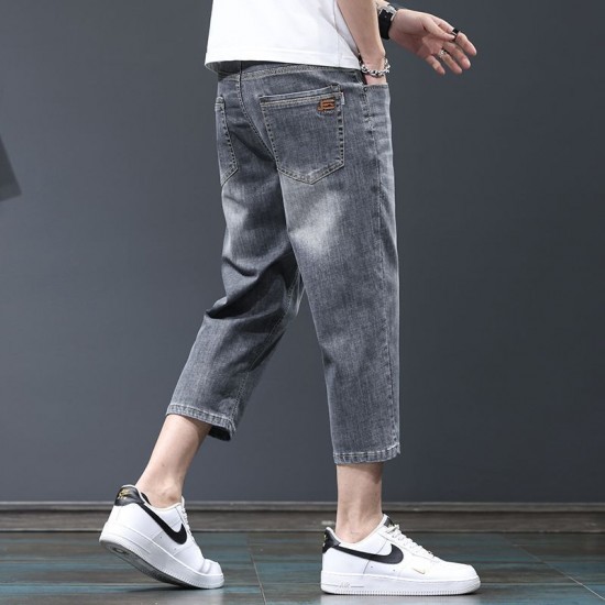 Jeans men's 2025 new spring/fall teen slim skinny stretch straight-leg 7-inch pants Jeans men's 2025 new spring/fall teen slim skinny stretch straight-leg 7-inch pants