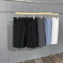 Casual 4/5-inch shorts men's drape summer thin ice silk dress shorts loose straight-leg white