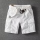 Trendy military green cotton workwear shorts men's 2025 summer Korean street loose multi-pocket 5-inch Trendy military green cotton workwear shorts men's 2025 summer Korean street loose multi-pocket 5-inch