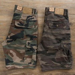 Summer multi-pocket workwear shorts men's street outdoor functional quick-dry straight-leg loose 5-inch