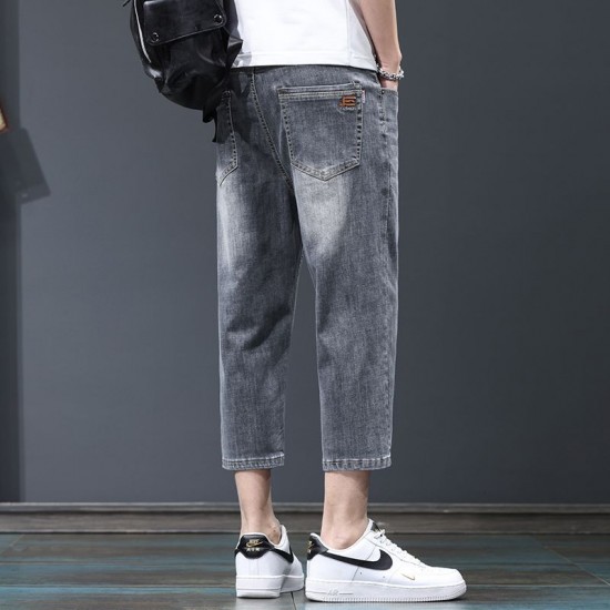 Jeans men's 2025 new spring/fall teen slim skinny stretch straight-leg 7-inch pants Jeans men's 2025 new spring/fall teen slim skinny stretch straight-leg 7-inch pants
