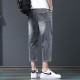 Jeans men's 2025 new spring/fall teen slim skinny stretch straight-leg 7-inch pants Jeans men's 2025 new spring/fall teen slim skinny stretch straight-leg 7-inch pants
